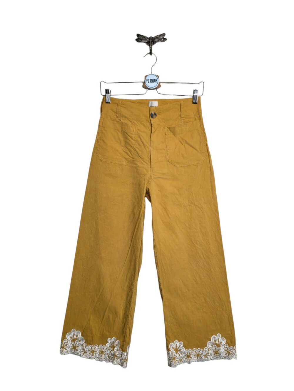 Maeve The Colette Floral Embroidered Pants 27 - Picture 2 of 11